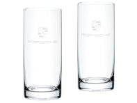 Porsche Set of 2 highball glasses with crest - Essential Porsche
