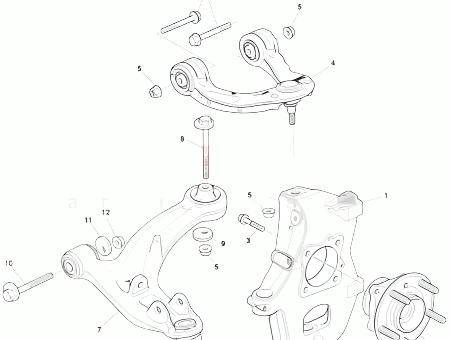 ASTON MARTIN ARM UPPER FRONT SUSPENSION LH (DD43-3091-AB)