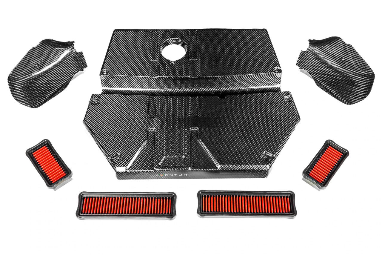 Eventuri BMW F97 X3M / F98 X4M Black Carbon Airbox Lid + Carbon Scoops Eventuri