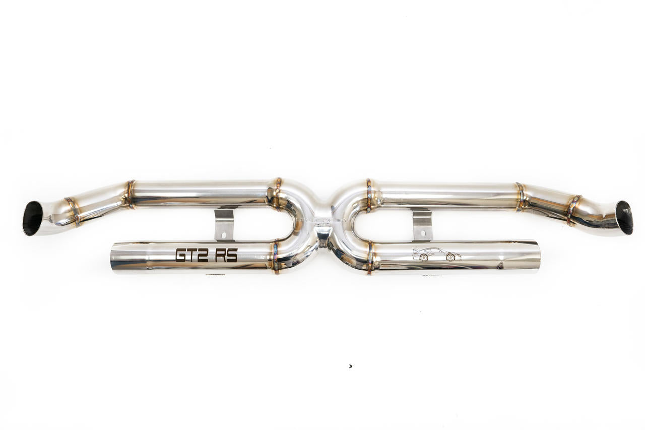 Fabspeed Porsche 991.2 GT2 RS Center Muffler Bypass X-Pipe (2018+) Fabspeed Motorsport
