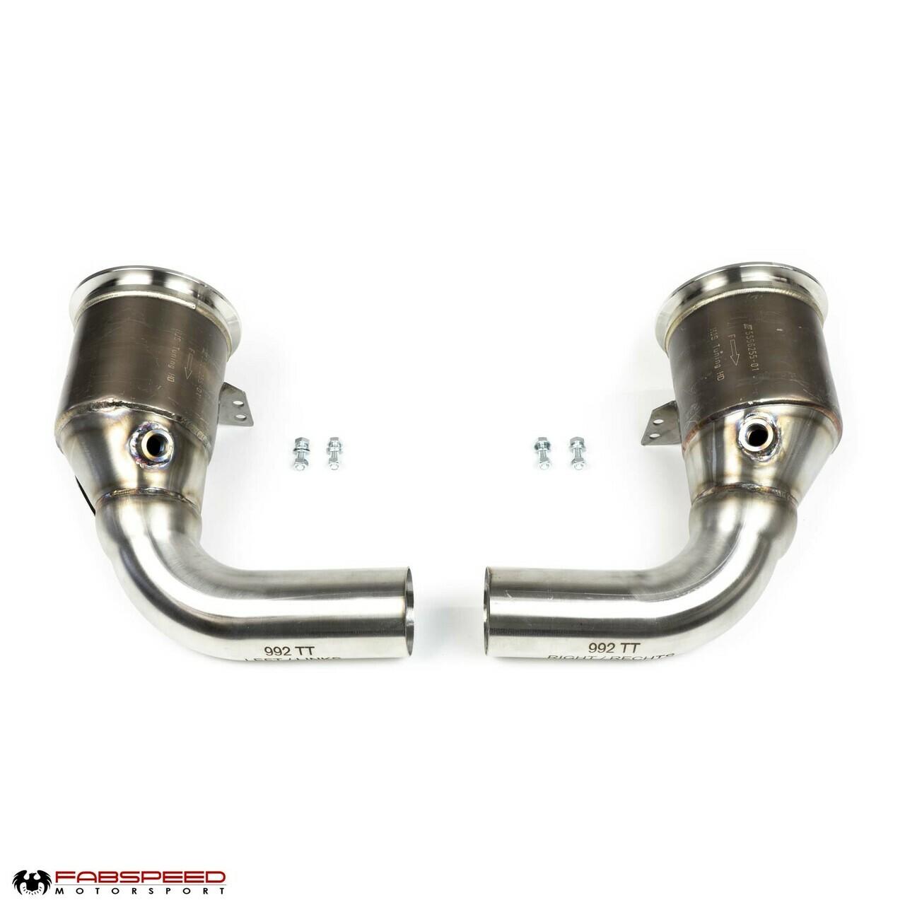 Fabspeed Porsche 992 Twin Turbo / Twin Turbo S Sport Catalytic Converters (2021+) Fabspeed Motorsport