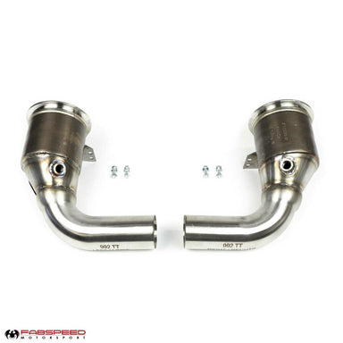 Fabspeed Porsche 992 Twin Turbo / Twin Turbo S Sport Catalytic Converters (2021+) Fabspeed Motorsport
