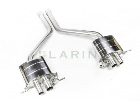 BENTLEY CONTINENTAL GTC (+SPEED) - LARINI 'ST2' EXHAUST REAR ASSEMBLIES + ACTIVALVE Larini