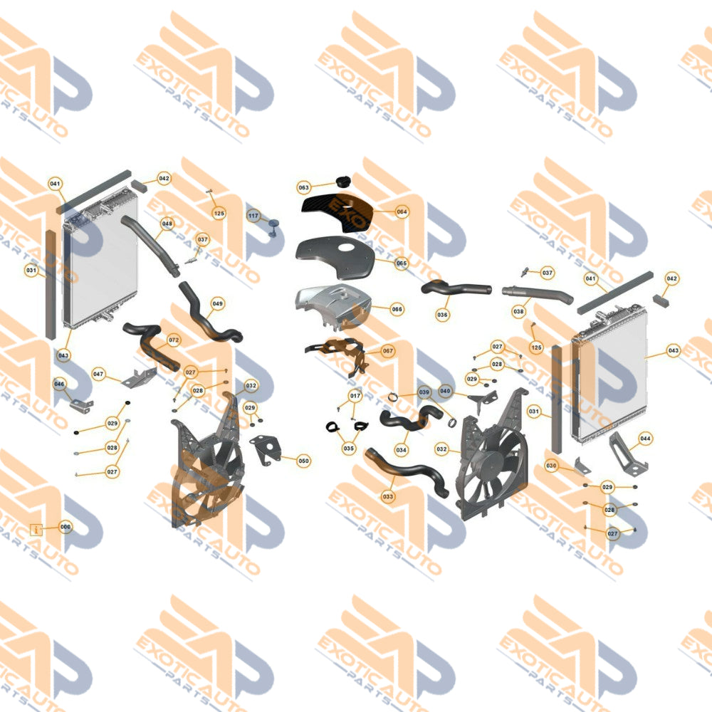 LH 上散热器软管