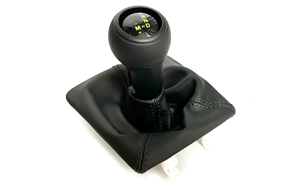 PDK Gear Selector lever, Leather, in Black. Porsche 982 Cayman GT4