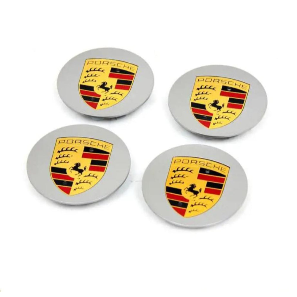 Wheel Caps with Coloured Crest for Porsche (Set of 4) Porsche