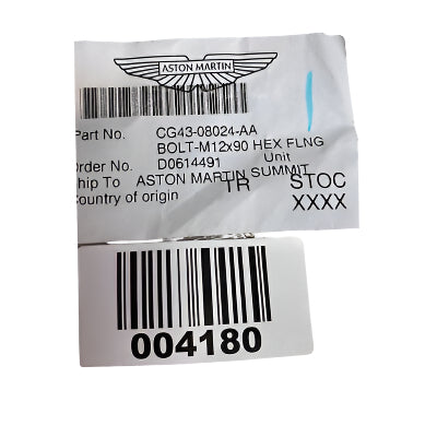 ASTON MARTIN BOLT M12 X 90 HEX FLANGE (CG43-08024-AA)