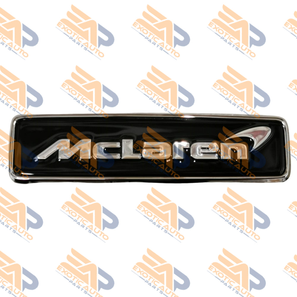 McLaren car grey front badge